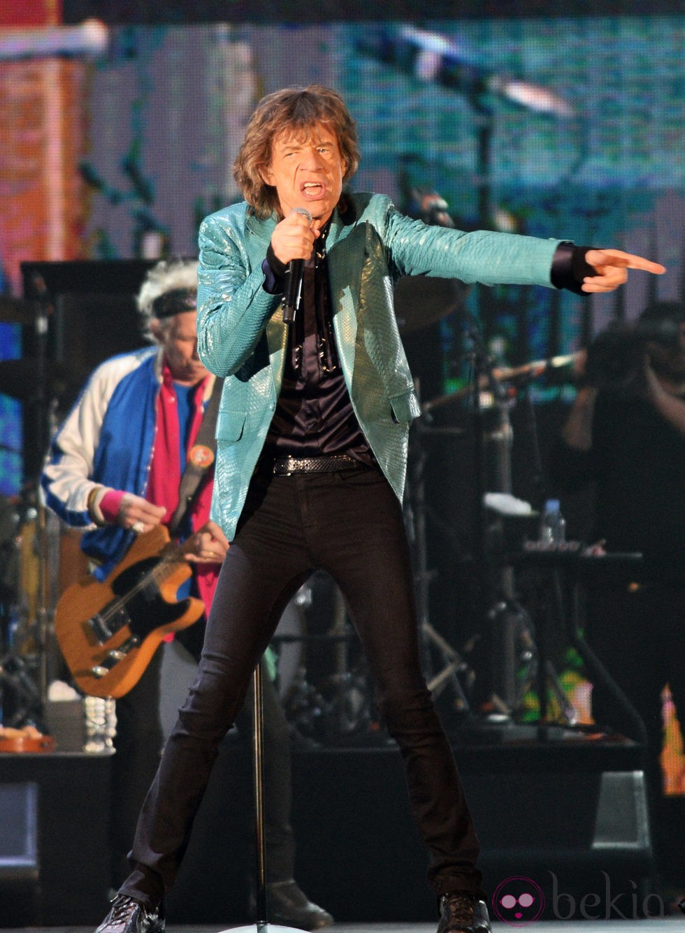 Mick Jagger durante uno de los conciertos de los Rolling Stones en Singapur