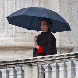 La Reina Sofía preside el Cambio de Guardia en el Palacio Real