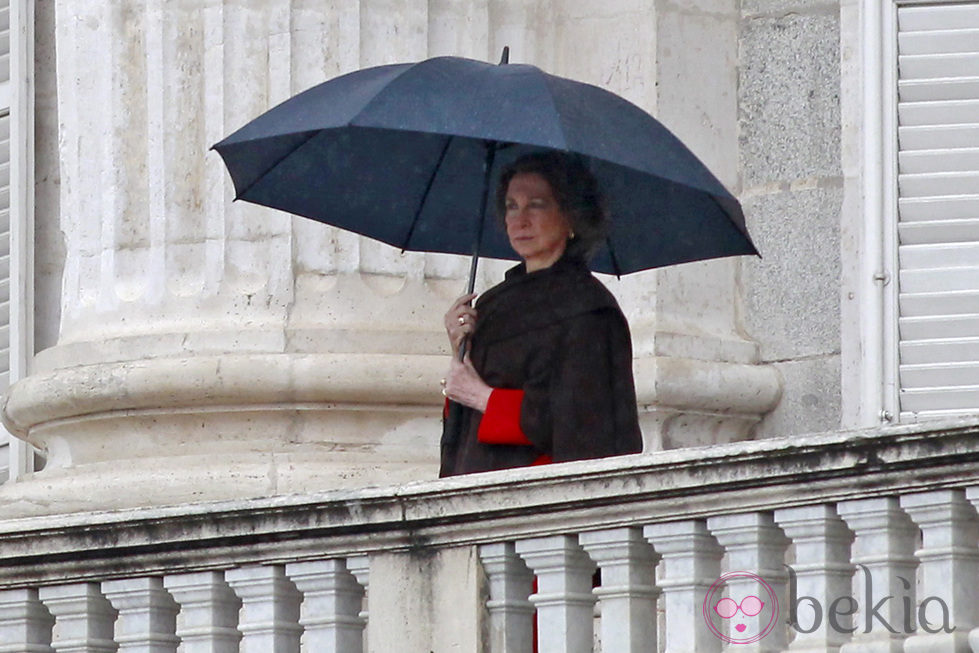 La Reina Sofía preside el Cambio de Guardia en el Palacio Real