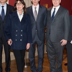 Carolina de Mónaco, Andrea Casiraghi y el Príncipe Alberto en la presentación de una película