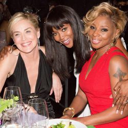 Sharon Stone, Naomi Campbell Y Mary J. BLige en la gala amFAR 2014 Sao Paulo