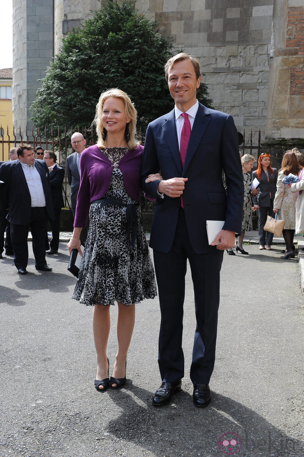 María Carolina de Borbón-Parma y Albert Brenninkmeijer en el bautizo de su sobrina Cecilia