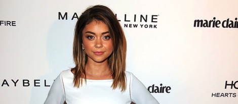 Sarah Hyland en una fiesta organizada por Marie Claire