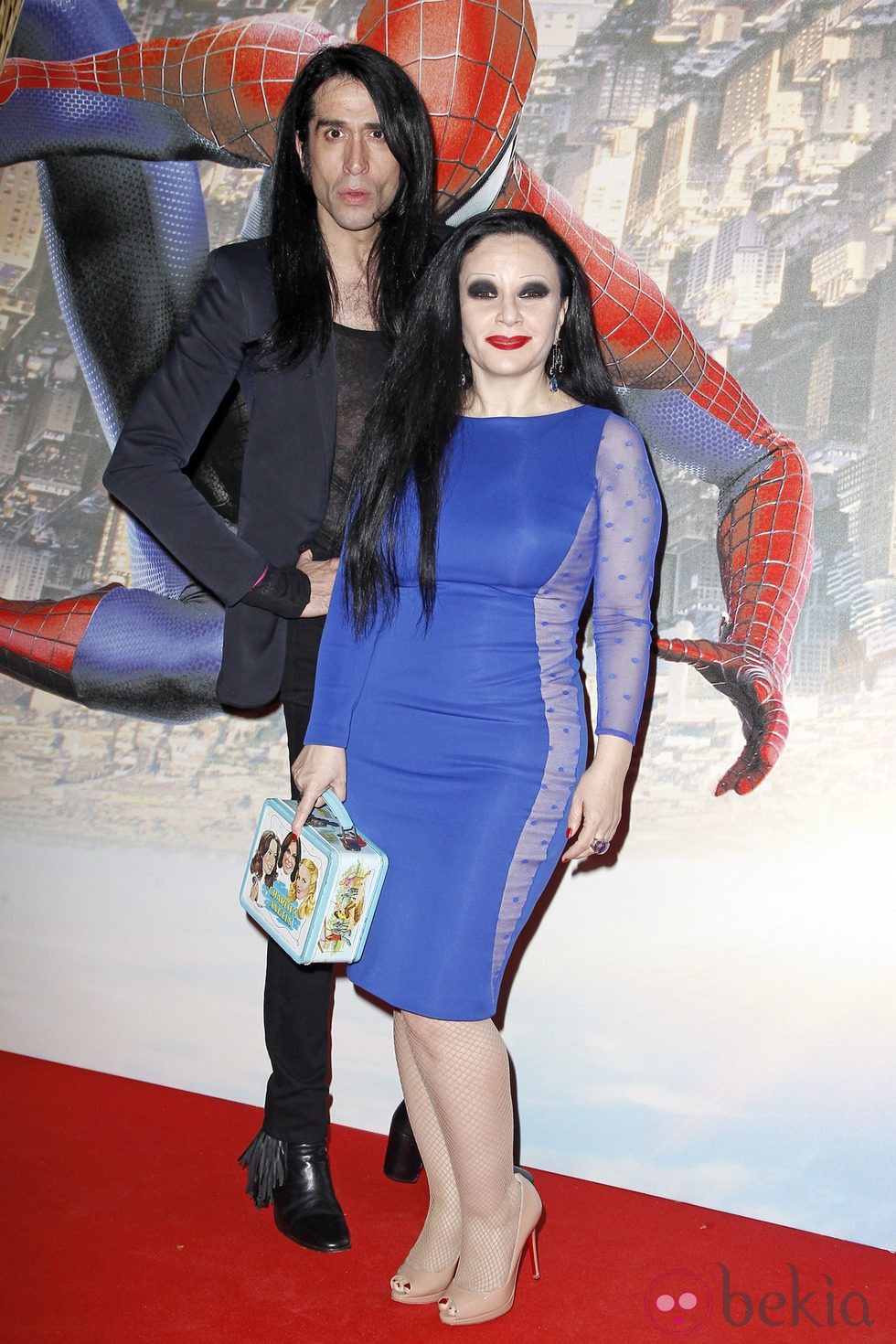 Alaska y Mario Vaquerizo en el estreno de 'The Amazing Spider-Man 2' en Madrid