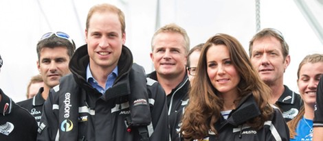 Los Duques de Cambridge, dos marineros en Auckland