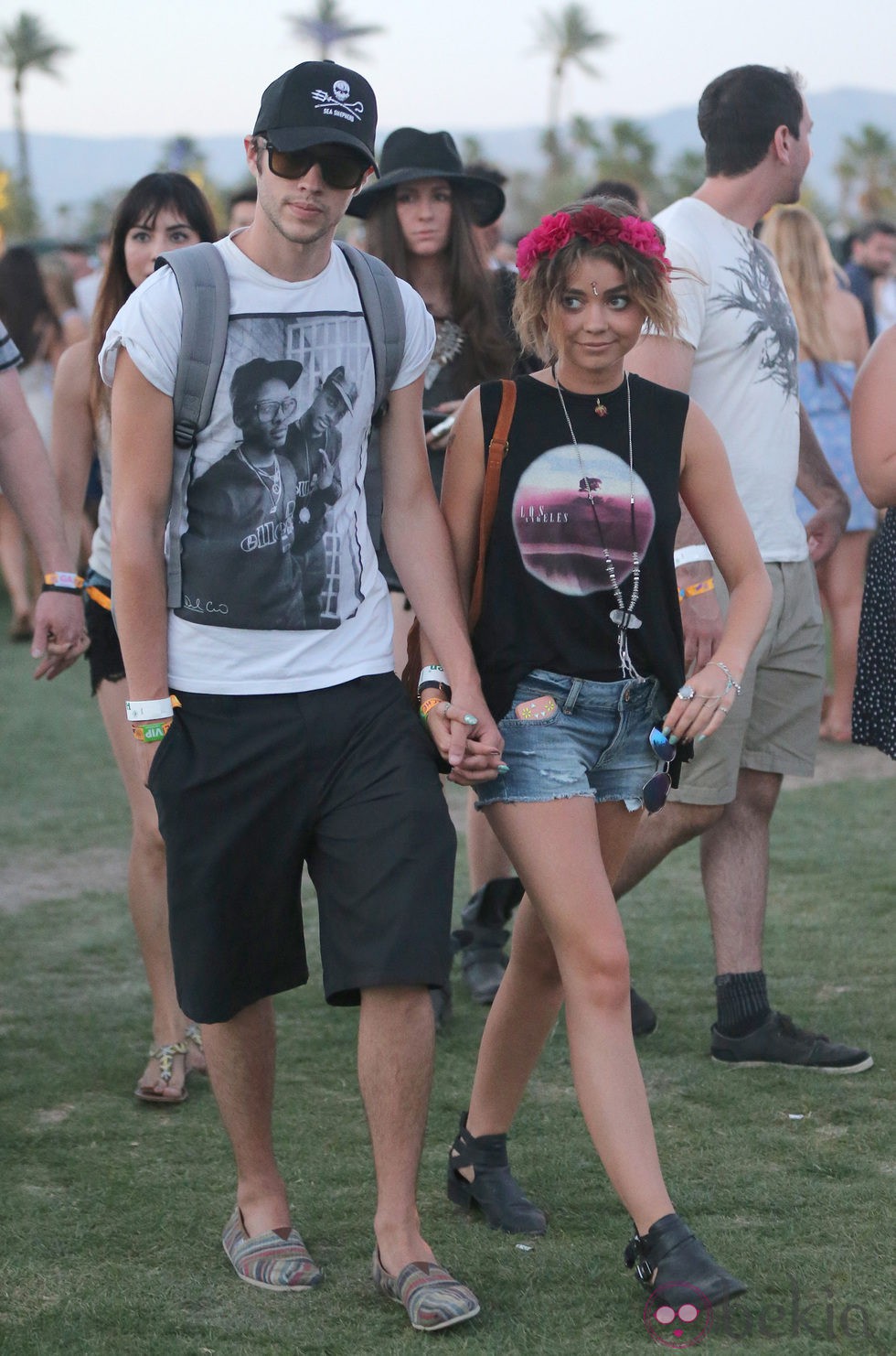 Sarah Hyland y Matt Prokop en el festival de música Coachella 2014