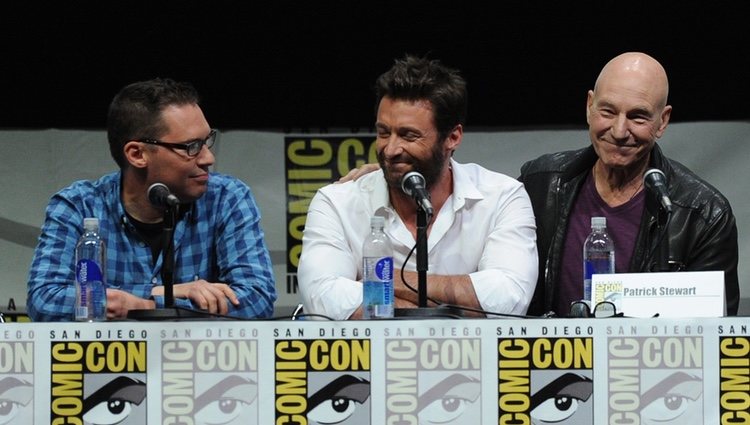 Bryan Singer, Hugh Jackman y Patrick Stewart en la Comic-On