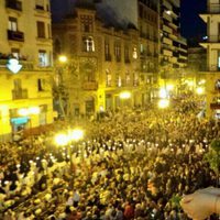 Chabelita Pantoja viendo las procesiones de Sevilla en la Semana Santa 2014