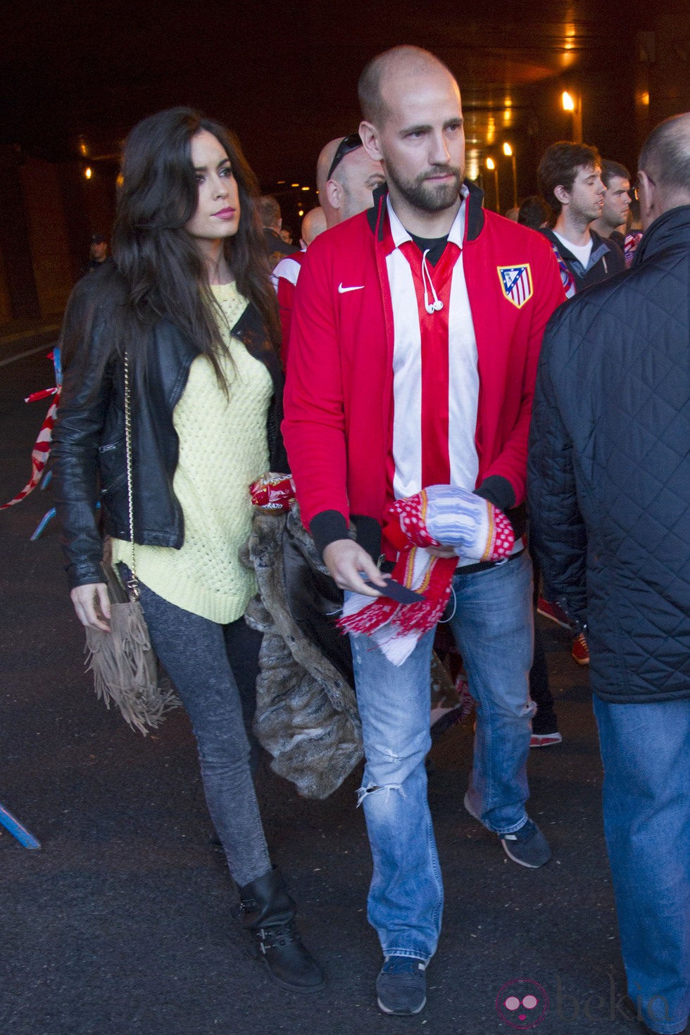 Gonzalo Miró y Ana Isabel Medinabeitia en el partido de Champions entre el Atlético de Madrid y el Chelsea