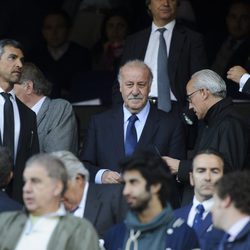 Vicente del Bosque en el partido de Champions entre el Atlético de Madrid y el Chelsea