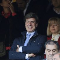 Cayetano Martínez de Irujo en el partido de Champions entre el Atlético de Madrid y el Chelsea