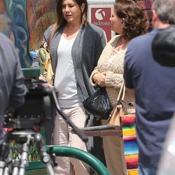 Jennifer Aniston durante el rodaje de 'Cake'