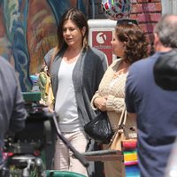 Jennifer Aniston durante el rodaje de 'Cake'