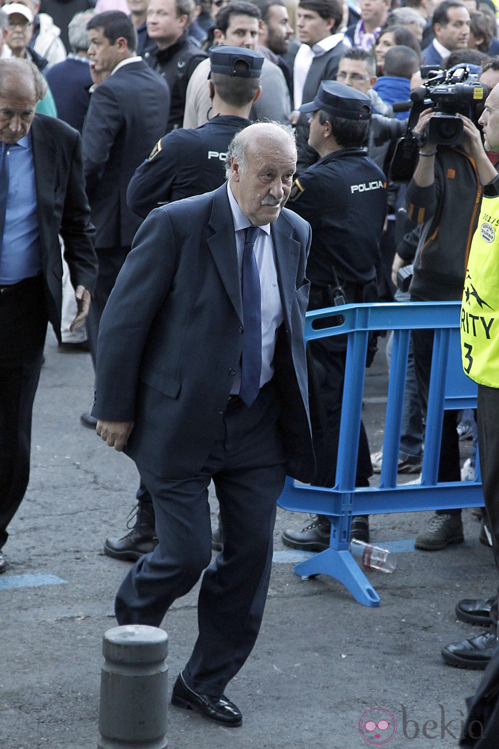 Vicente del Bosque en el partido de Champions entre el Real Madrid y el Bayern de Munich