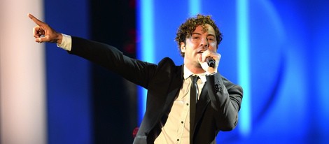 David Bisbal durante su actuación en los Billboard Latinos 2014