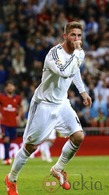 Sergio Ramos dedicando su gol ante el Osasuna a Pilar Rubio y su futuro hijo