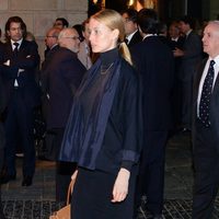 Vanesa Lorenzo en el funeral de Tito Vilanova en la Catedral de Barcelona