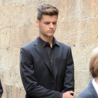 Adriá Vilanova en el funeral de su padre Tito Vilanova en la Catedral de Barcelona