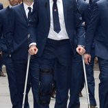 Víctor Valdés en el funeral de Tito Vilanova en la Catedral de Barcelona