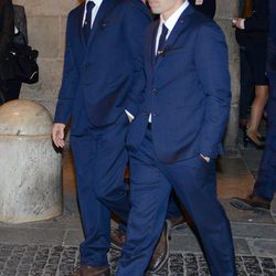 Carles Puyol y Andrés Iniesta en el funeral de Tito Vilanova en la Catedral de Barcelona