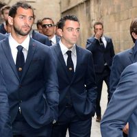 Xavi Hernández en el funeral de Tito Vilanova en la Catedral de Barcelona