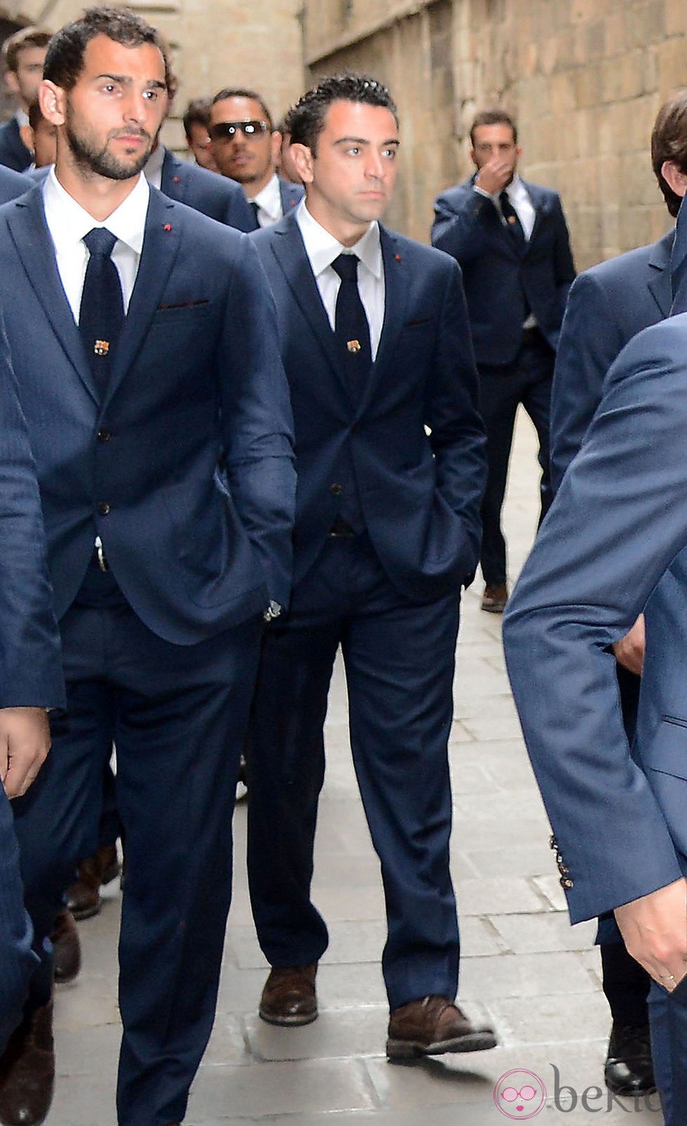 Xavi Hernández en el funeral de Tito Vilanova en la Catedral de Barcelona