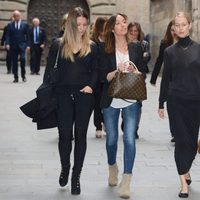 Anna Ortiz y Vanesa Lorenzo en el funeral de Tito Vilanova en la Catedral de Barcelona