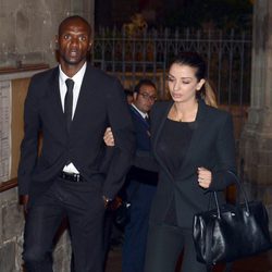 Eric Abidal en el funeral de Tito Vilanova en la Catedral de Barcelona