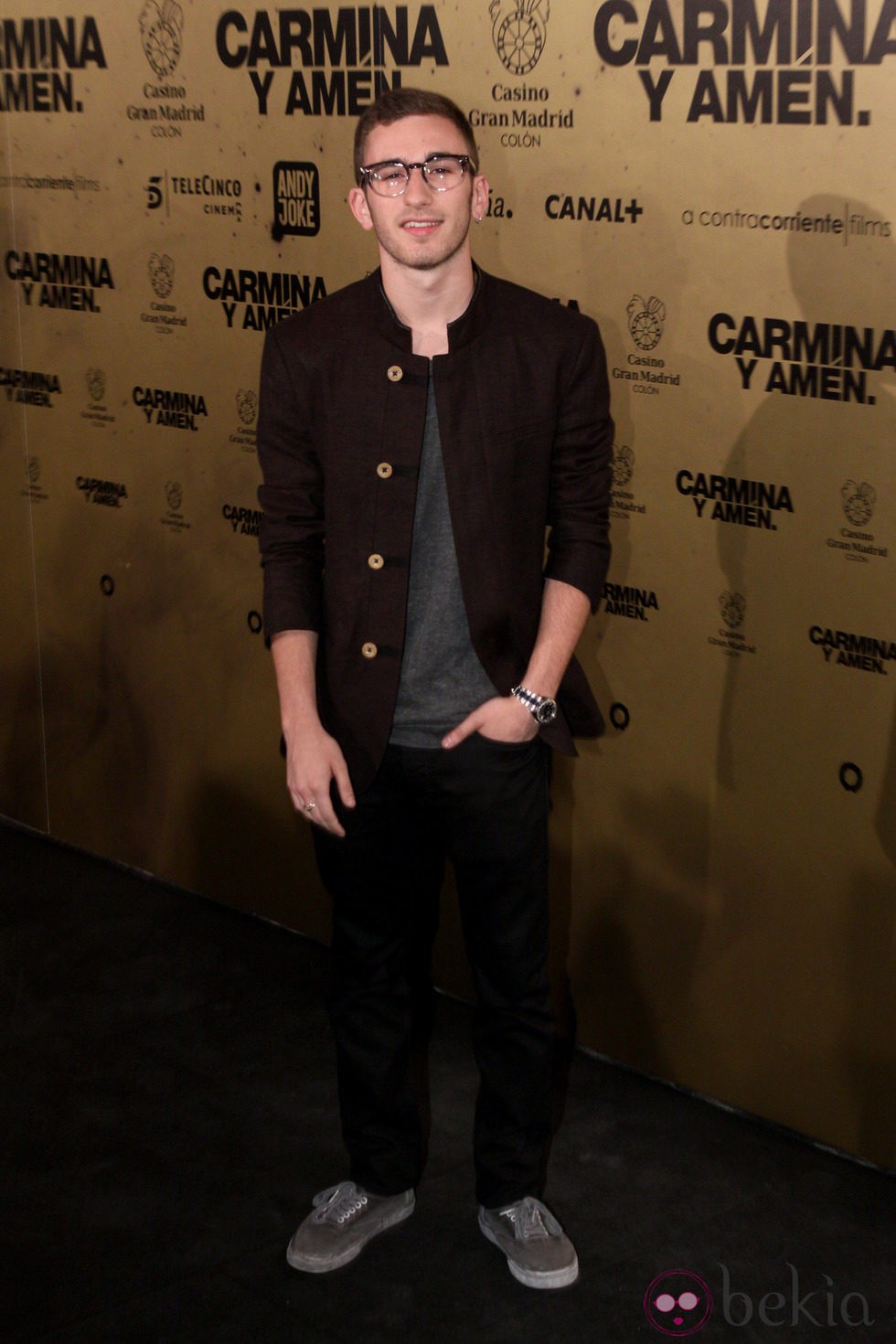 David Castillo en el estreno de 'Carmina y amén' en Madrid