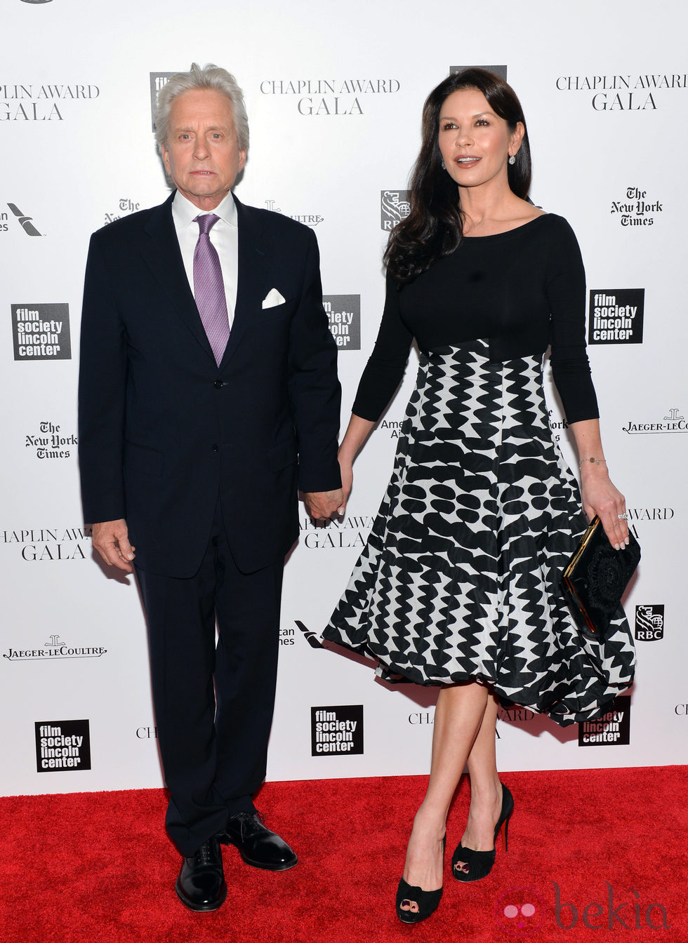 Michael Douglas y Catherine Zeta Jones en los Chaplin Awards 2014