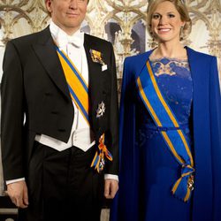 Réplica en cera de los Reyes Guillermo y Máxima de Holanda el día de su coronación