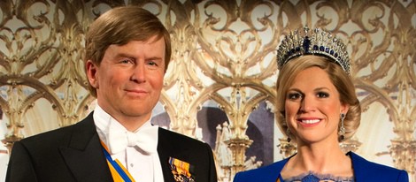 Réplica en cera de los Reyes Guillermo y Máxima de Holanda el día de su coronación