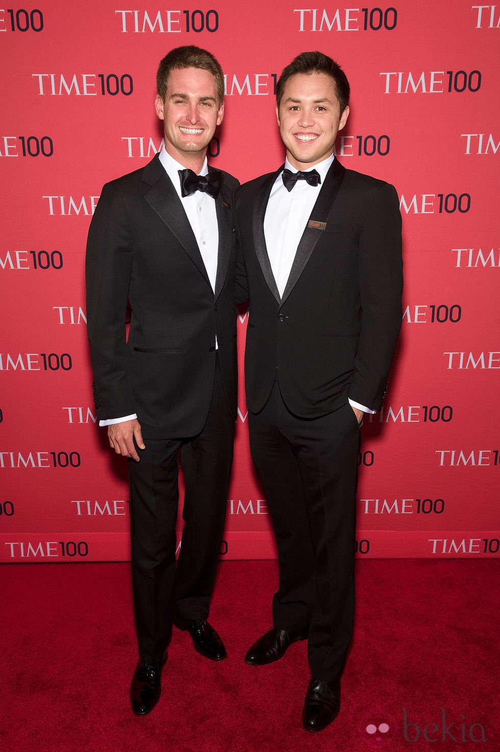 Evan Spiegel y Bobby Murphy en la gala de la revista Time 2014