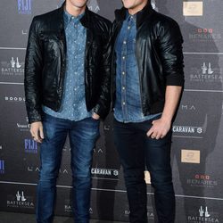 Dustin Lance Black y Tom Daley en la fiesta Battersea Power Station 2014