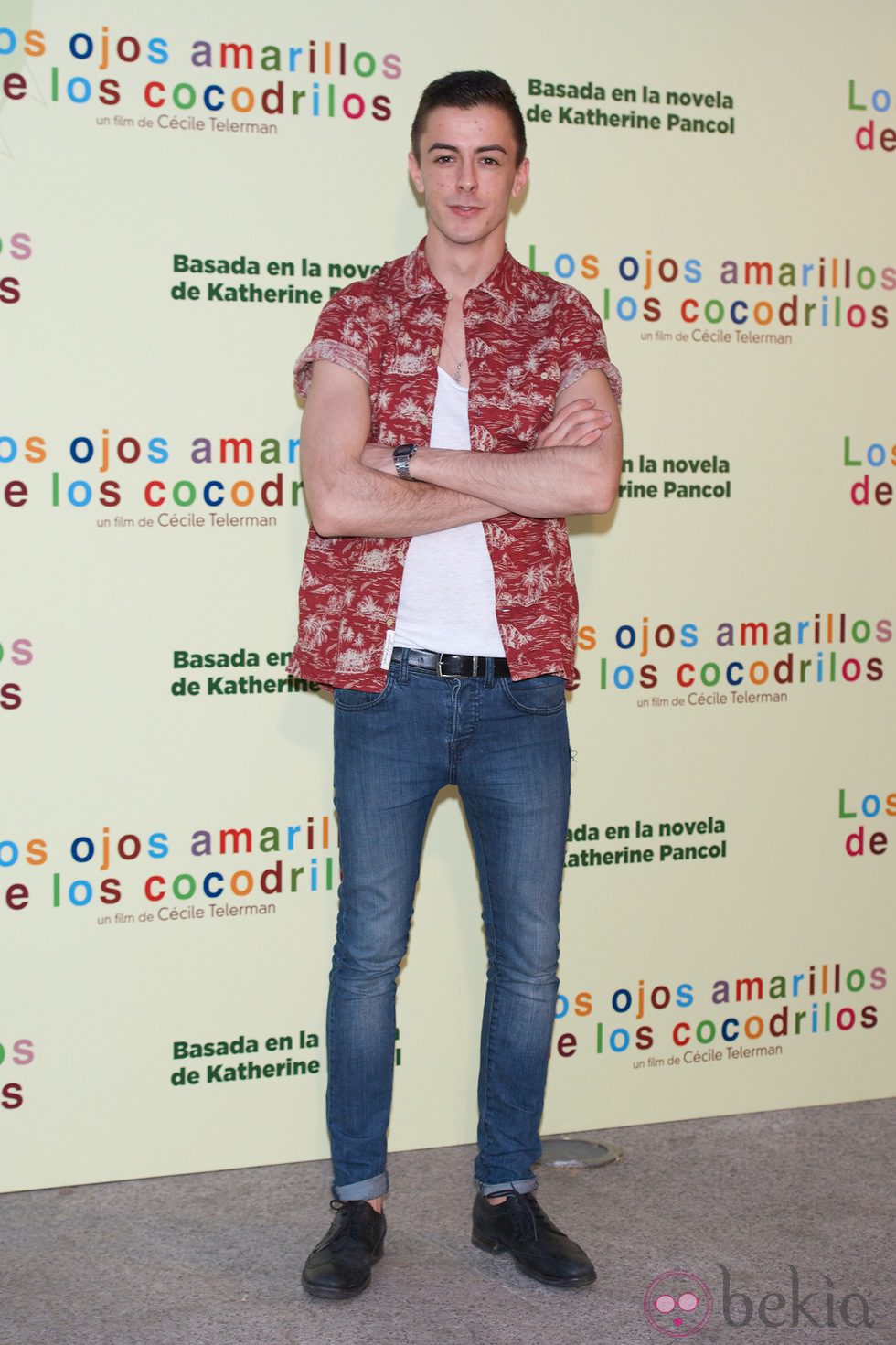 Víctor Palmero en el estreno de 'Los ojos amarillos de los cocodrilos' en Madrid