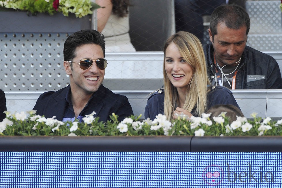 Alba Carrillo y David Bustamante en el Charity Day del Open de Madrid 2014