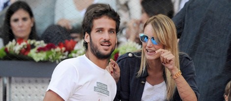 Alba Carrillo y Feliciano López en el Charity Day del Open de Madrid 2014