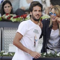 Alba Carrillo y Feliciano López en el Charity Day del Open de Madrid 2014