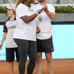 Dani Rovira y Serena Williams en el Charity Day del Open de Madrid 2014