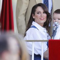 Mar Saura con su hijo Javier en el CSI5 de Madrid 2014