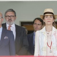 La Infanta Elena y Carlos García Revenga en el Concurso de Saltos de Madrid