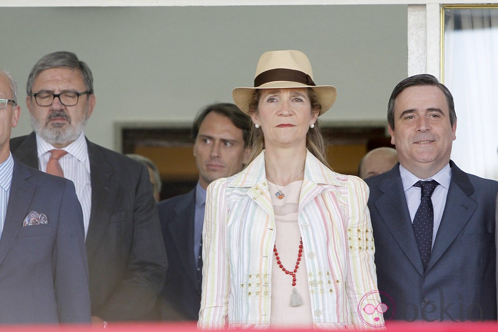 La Infanta Elena y Carlos García Revenga en el Concurso de Saltos de Madrid