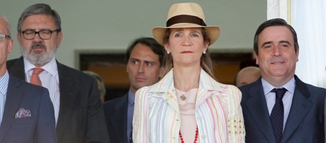 La Infanta Elena y Carlos García Revenga en el Concurso de Saltos de Madrid