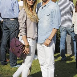 Astrid Klisans y Carlos Baute en el Concurso de Saltos de Madrid