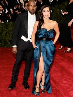 Kanye West y Kim Kardashian en la Gala MET 2014