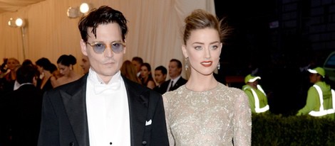 Johnny Depp y Amber Heard en la Gala MET 2014