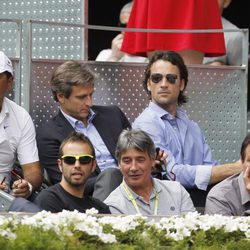 Carlos Moyá, Sebastián Nadal y Toni Nadal en el Open Madrid 2014