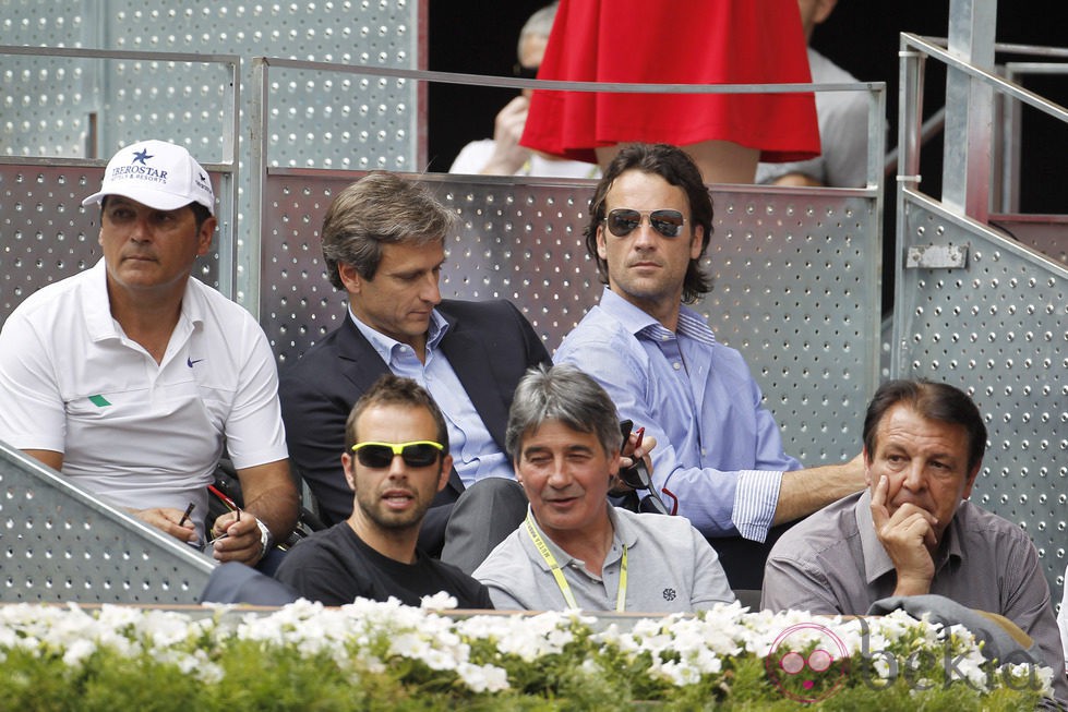 Carlos Moyá, Sebastián Nadal y Toni Nadal en el Open Madrid 2014