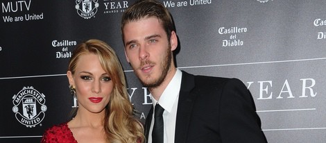 Edurne y David de Gea en la gala Manchester United Player of the Year Awards 2014