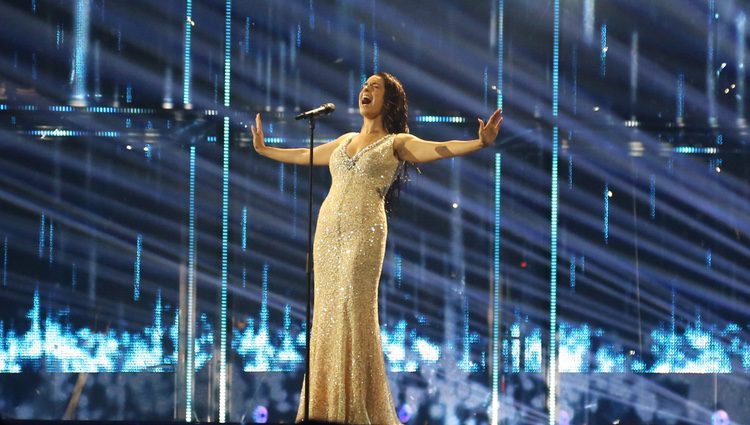 Ruth Lorenzo, con su nuevo vestido de Karim Design en Eurovisión 2014